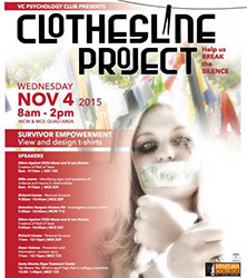 ClothesLine Project image of flyer fo the ClothesLine Project