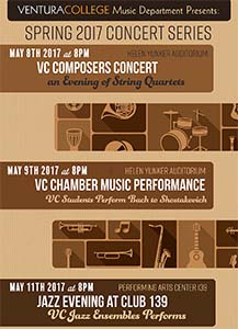 VC Spring Concert Series image of flyer for VC Spring Concert Series