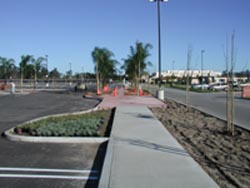 Photo of alternate view of new North Parking Lot