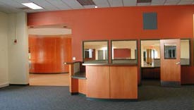Photo of interior of remodeled Student Services Building