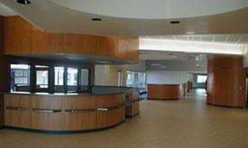 Photo of another interior view of remodeled Student Services