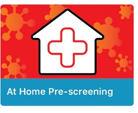 Screenshot of the Tile for At home Pre-Screening on the MyVCCCD Mobile App