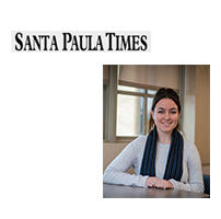 Santa Paula Times Logo and a photo of Lauren Rosenthal