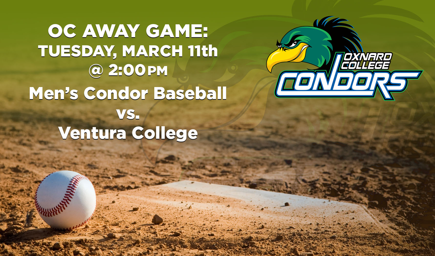 Men’s Baseball: OC Condors (Away Game) vs. Ventura College