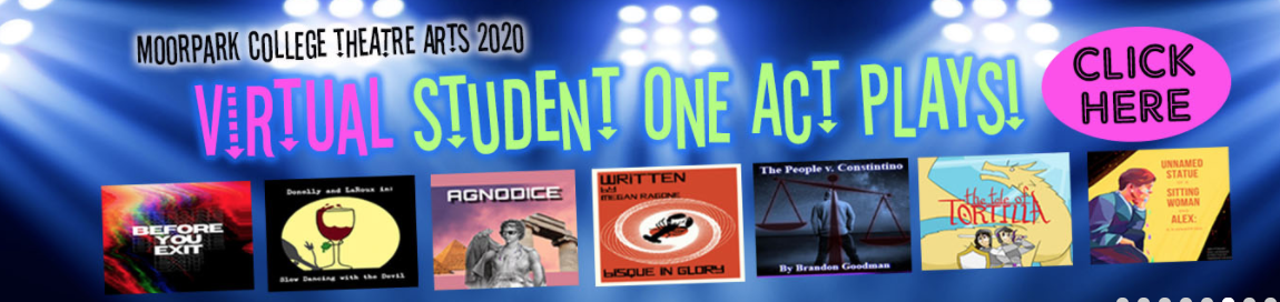 Banner advertising the Virtual Student One Act Plays
