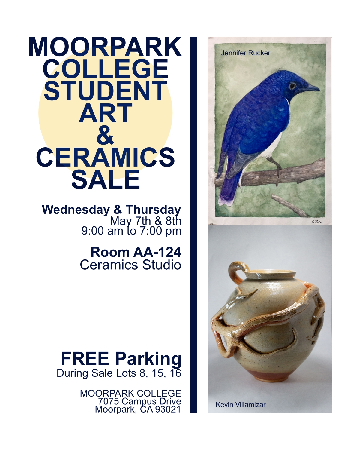 Student art and ceramics sale