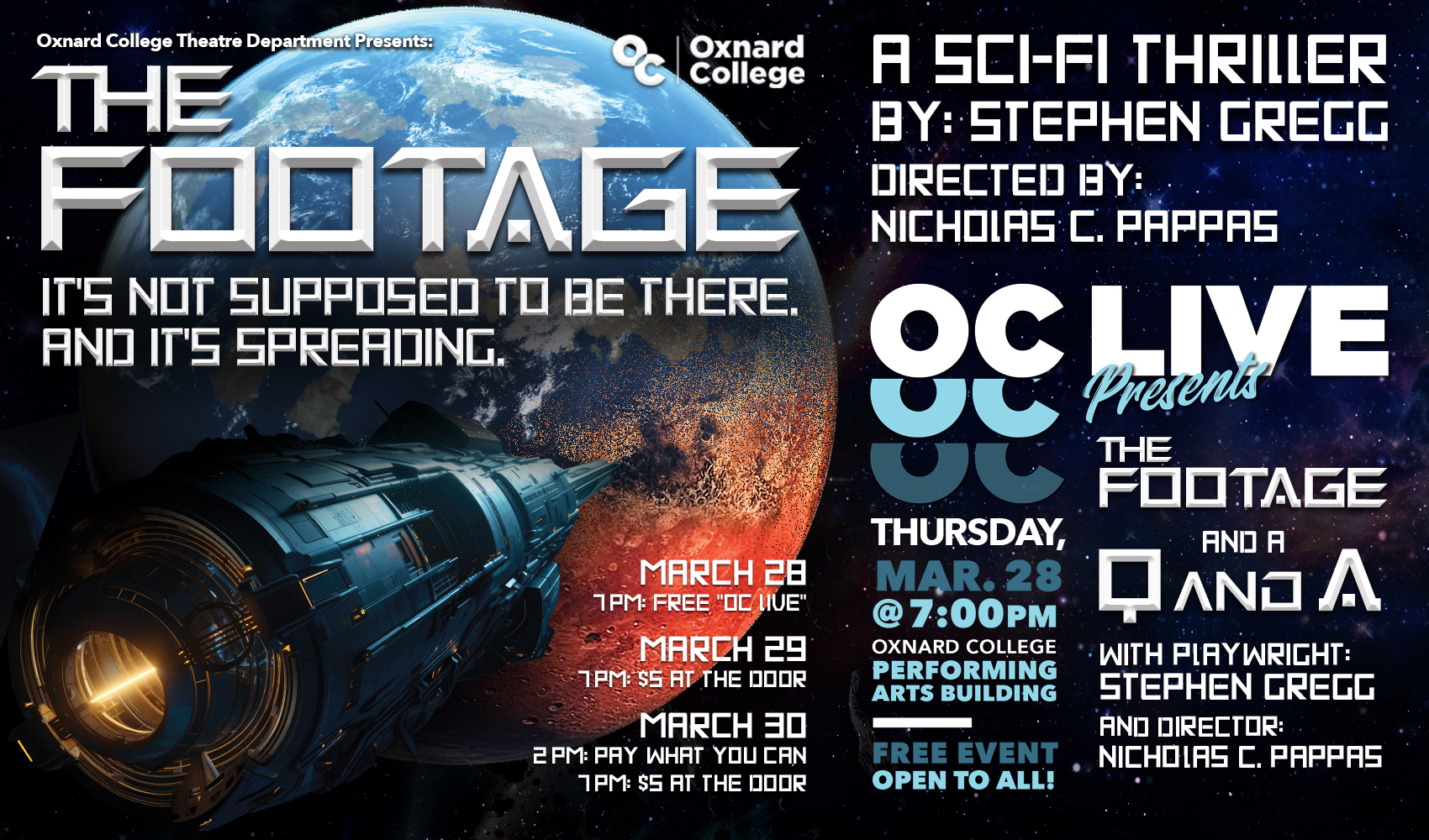 OC LIVE Presents: “The Footage” with a Q&amp;A