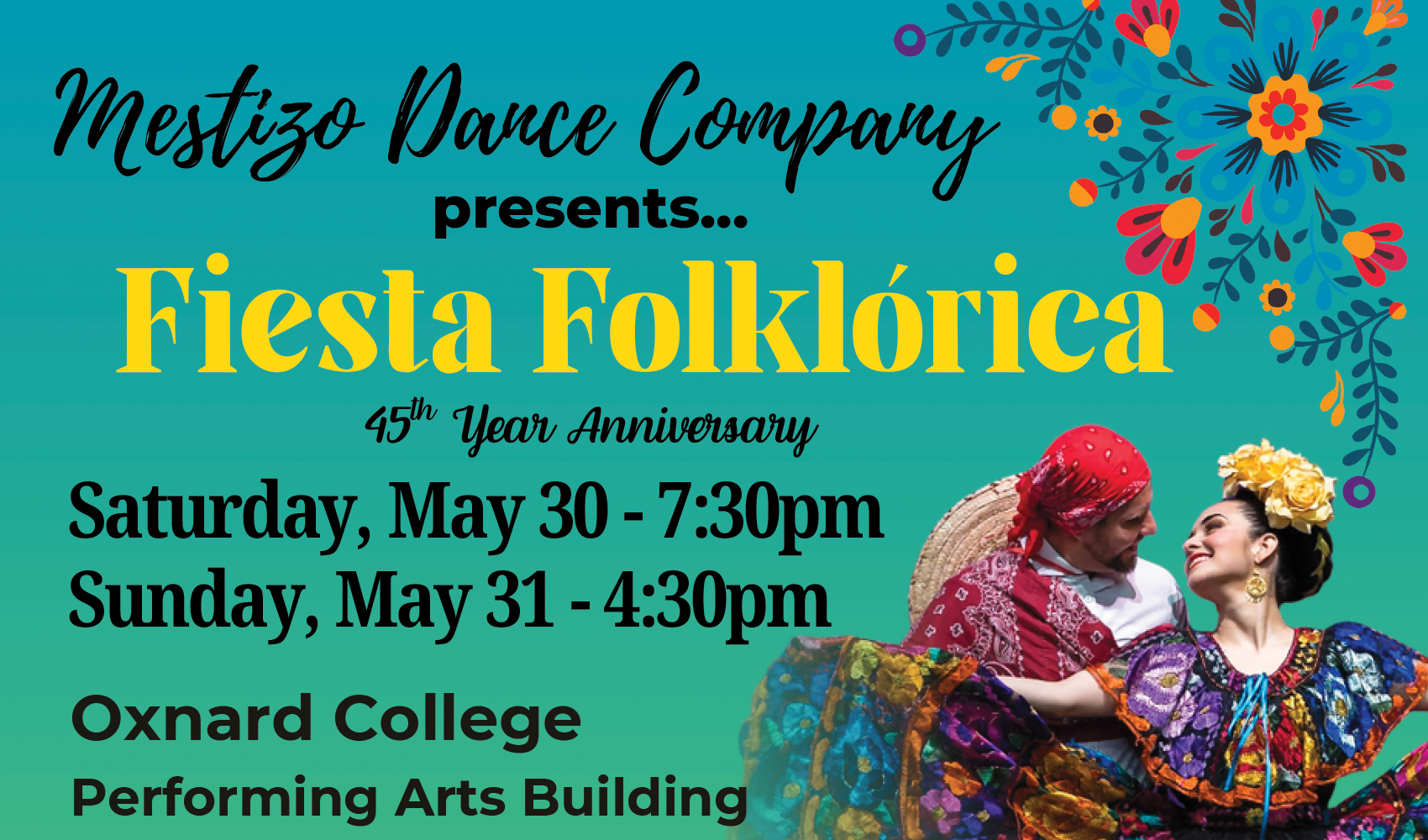 Fiesta Folklórica performance May 30th &amp; 31st in the PAB