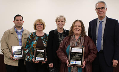 Group photo with Gilbert Downs, Jo Nell Miller, Dianne McKay, Dana Boynton, and Greg Gillespie
