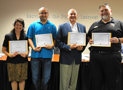 Group photo with Katy Lyon, Marcos Lupian, Vance Manakas, and Peder Nielsen