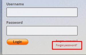 portal login page showing the "Forgot Password?" link
