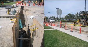 Photo of trenches during infrastructure work