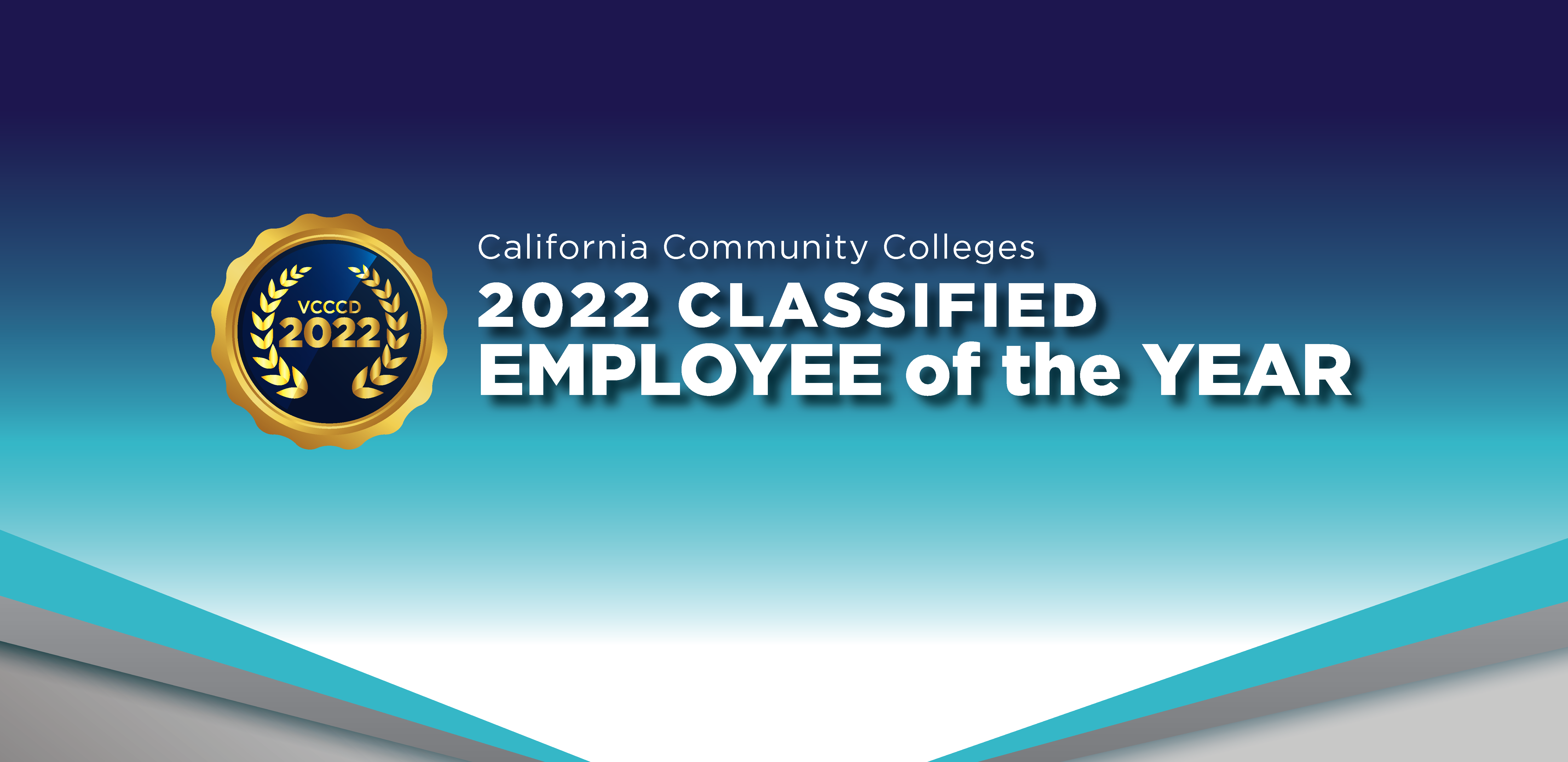 Banner with text 2022 Classified Employee of the Year