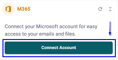 Office 365 conmnect account button in Pathify