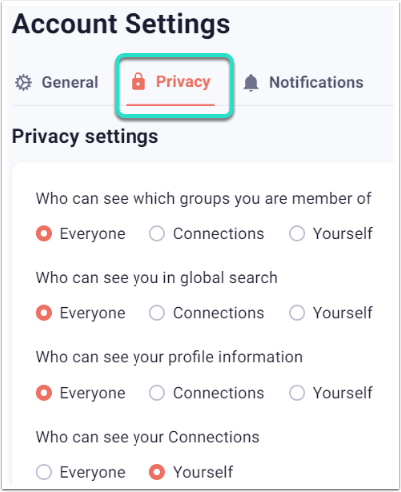 MyVCCCD Portal Account Settings, Privacy