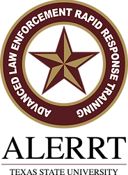 Advanced Law Enforcement Rapid Response Training Logo with a red circle and two-toned star.