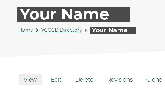 Screenshot of a Directory Page