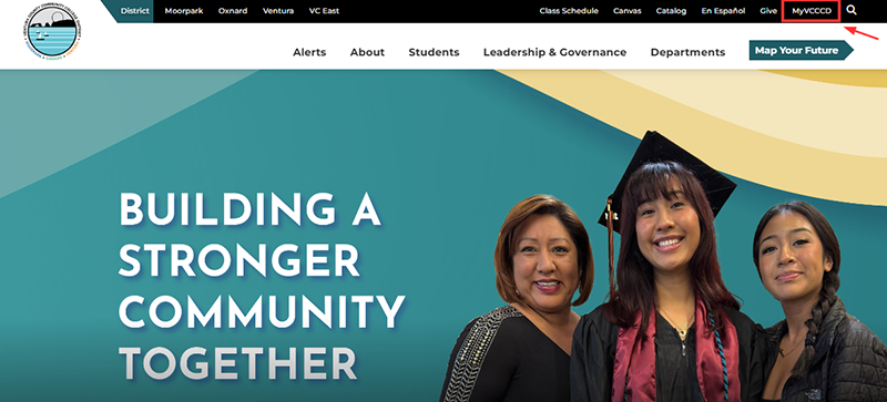 VCCCD website hompage
