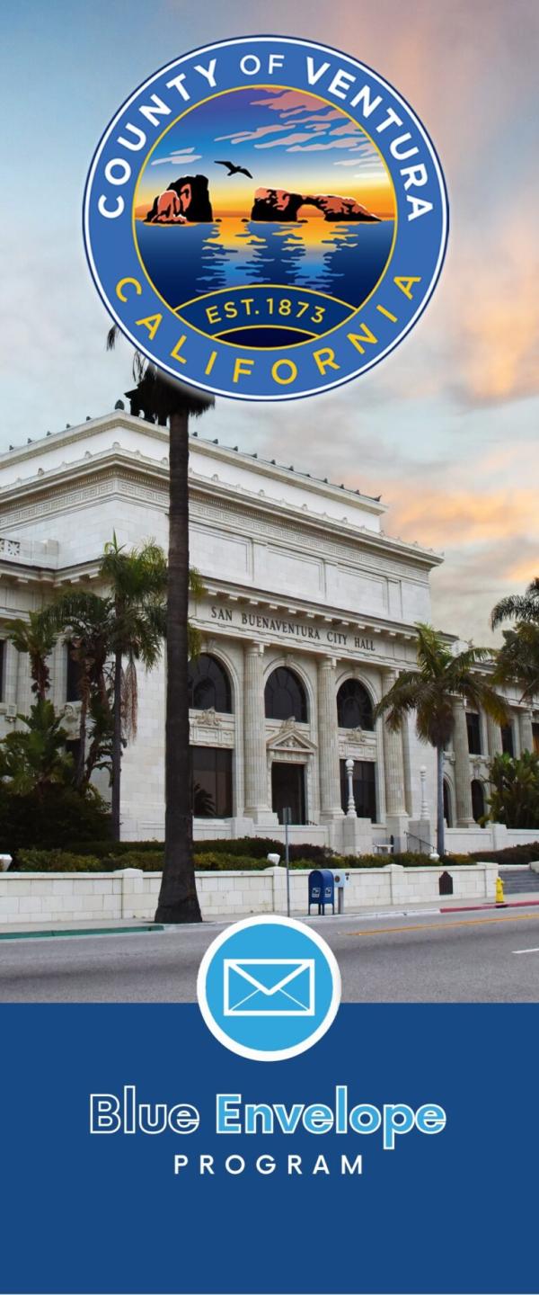 Cover photo of the Ventura County Blue Envelope Program brochure