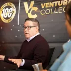 U.S. Rep. Salud Carbajal speaks with Ventura College student