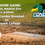 Men’s Baseball: OC Condors (Home Game) vs. Moorpark College