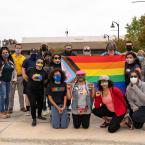 Group at Pride Flag Raising Event