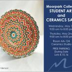 MC Student Art &amp;amp; Ceramics Sale with a colorful ceram