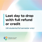 Colorful Background with text &amp;quot;Last day to drop wit