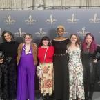 Professor Risdana standing proudly with Theatre Arts student