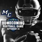 Homecoming Football Game Sept 30 Homecoming Football Game Sept 30