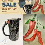 Student Art and Ceramics Sale Sowing a painting of red peppe