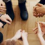 Young people at a group therapy session.