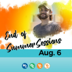 District alumni and text that reads: End of Summer Sessions Aug. 6
