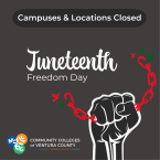 Juneteenth Freedom Day Campus & Locations Closure announcement 
