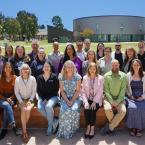 2025–26 Leadership Collaborative cohort standing together with District leaders outside on Oxnard College campus