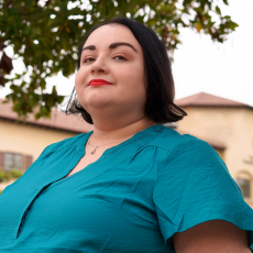 Portrait of Diana Martin outside of the DAC building