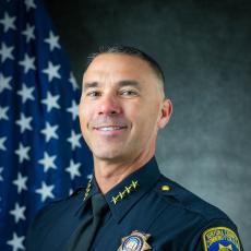 Official department photo of Interim Chief Michael Pallotto in his Class A uniform.