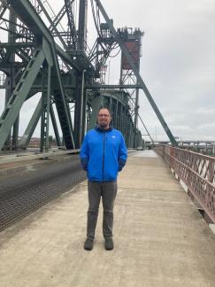 Josh on Burnside Bridge in Portland