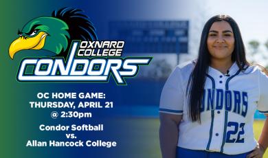 Condor Softball to host Allan Hancock College on April 21 at