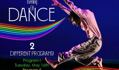 An Informal Evening of Dance, Male dancer on blue background An Informal Evening of Dance, Male dancer on blue background