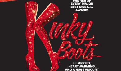kinky boots logo in red and black