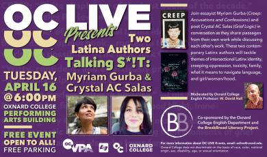 OC LIVE Presents: “Two Latina Authors Talking S*!T” OC LIVE Presents: “Two Latina Authors Talking S*!T”