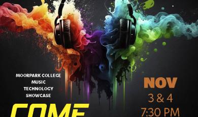 Come Together Headphones with rainbow colored smoke