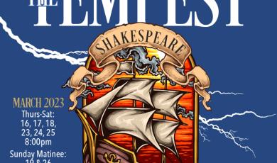 William Shakespeare&#039;s THE TEMPEST Illustration of ship 