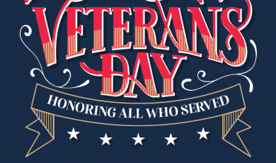 Nov. 11 Veterans Day Honoring All Who Served. All VCCCD campuses and district administrative center will be closed Wednesday, November 11.