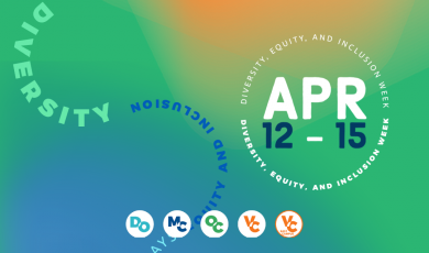 Decorative graphic with text that reads: Diversity, Equity and Inclusion Week APR 12 - 15
