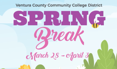 Ventura County Community College District Spring Break, March 28 - April 3