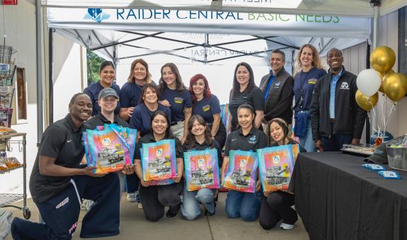 President Julius Sokenu, Raider Central Basic Needs staff, a