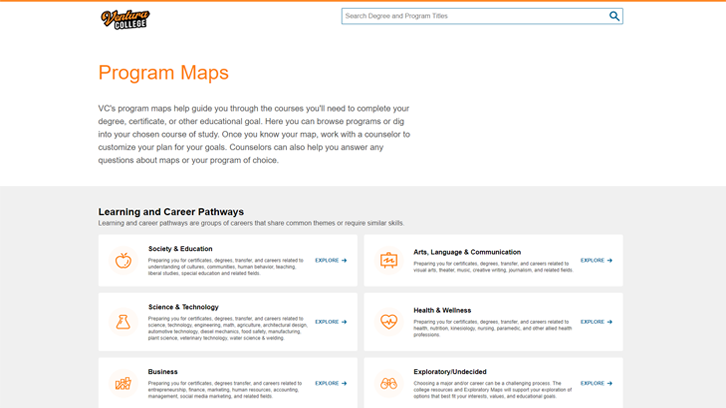 Program Mapper Learning and Career Pathways