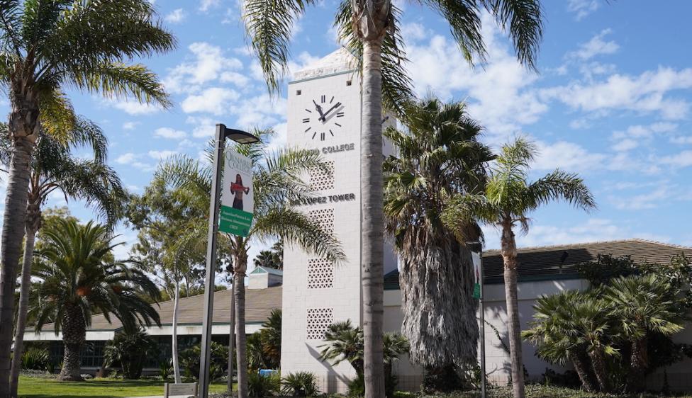 Oxnard College clock tower.